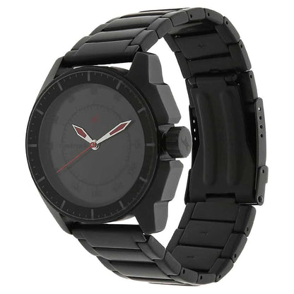 NR3089NM01 BLACK DIAL BLACK STAINLESS STEEL STRAP WATCH