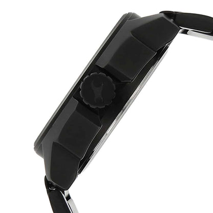 NR3089NM01 BLACK DIAL BLACK STAINLESS STEEL STRAP WATCH