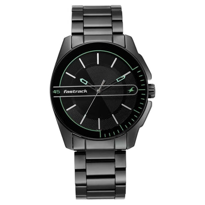 NR3089NM03 WEAR YOUR LOOK WITH BLACK DIAL METAL WATCH