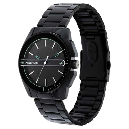 NR3089NM03 WEAR YOUR LOOK WITH BLACK DIAL METAL WATCH