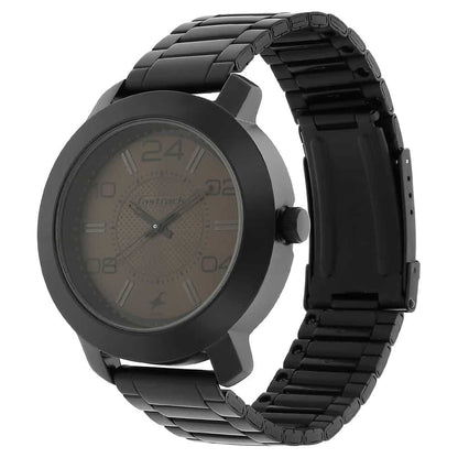 NR3120NM02 BROWN DIAL BLACK STAINLESS STEEL STRAP WATCH