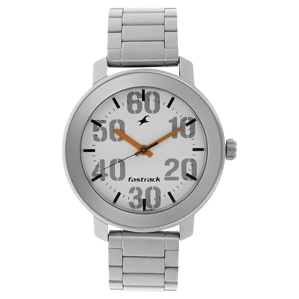 NR3121SM01 WHITE DIAL SILVER STAINLESS STEEL STRAP WATCH