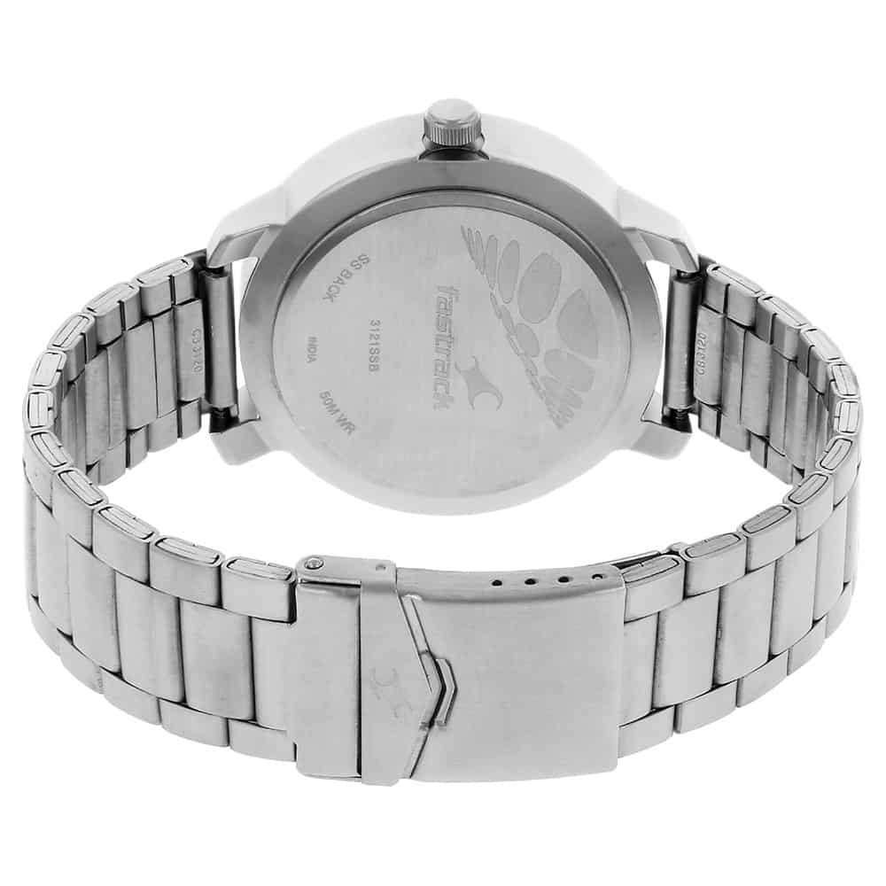 NR3121SM01 WHITE DIAL SILVER STAINLESS STEEL STRAP WATCH