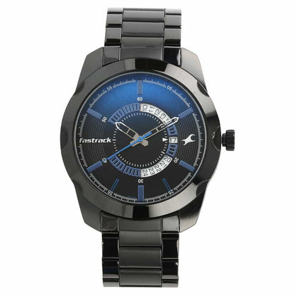 NR3123NM01 ALL NIGHTERS BLACK DIAL METAL STRAP WATCH