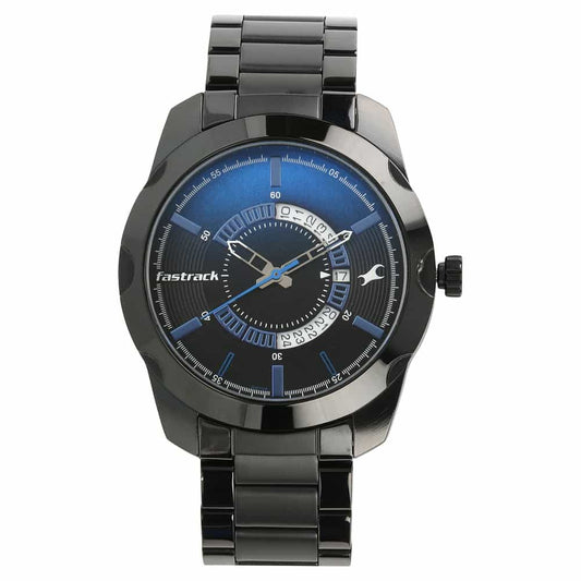 NR3123NM01 ALL NIGHTERS BLACK DIAL METAL STRAP WATCH