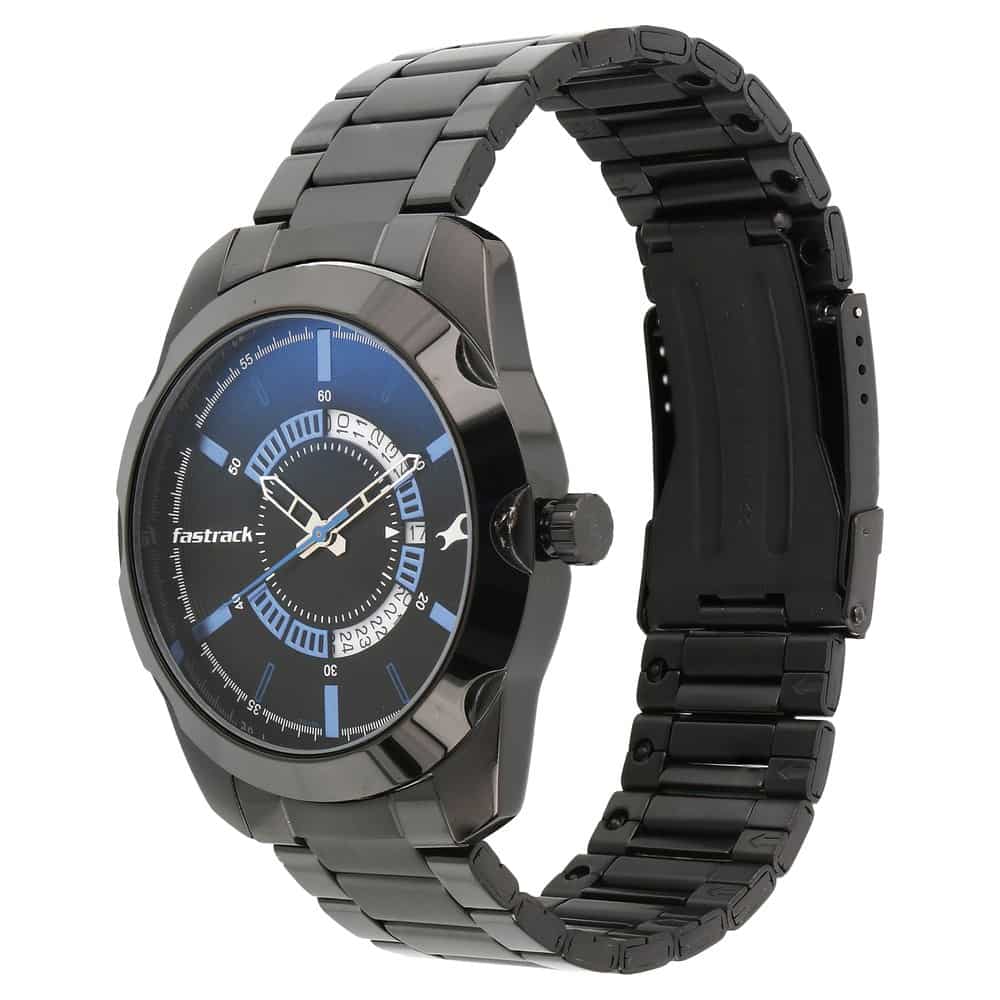 NR3123NM01 ALL NIGHTERS BLACK DIAL METAL STRAP WATCH