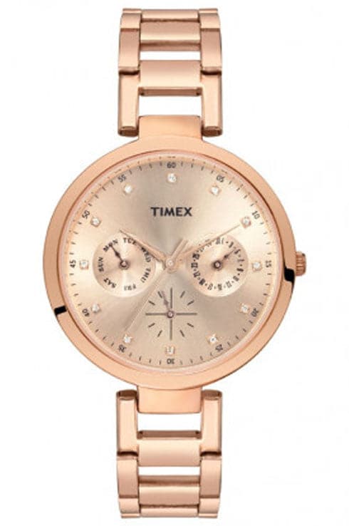 Timex Fashion Rose Gold Dial Women Watch Tw000X209