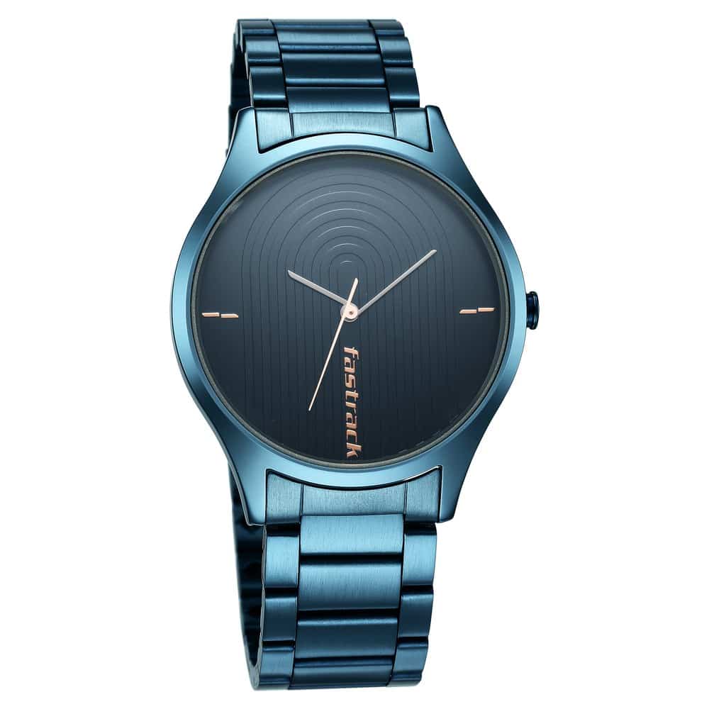 NR3184QM01 STYLE UP BLUE DIAL STAINLESS STEEL STRAP WATCH