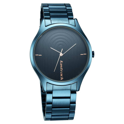 NR3184QM01 STYLE UP BLUE DIAL STAINLESS STEEL STRAP WATCH