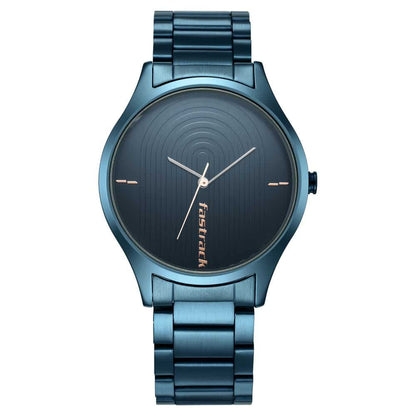 NR3184QM01 STYLE UP BLUE DIAL STAINLESS STEEL STRAP WATCH