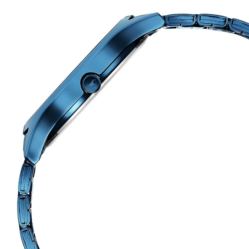 NR3184QM01 STYLE UP BLUE DIAL STAINLESS STEEL STRAP WATCH