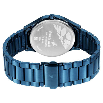 NR3184QM01 STYLE UP BLUE DIAL STAINLESS STEEL STRAP WATCH