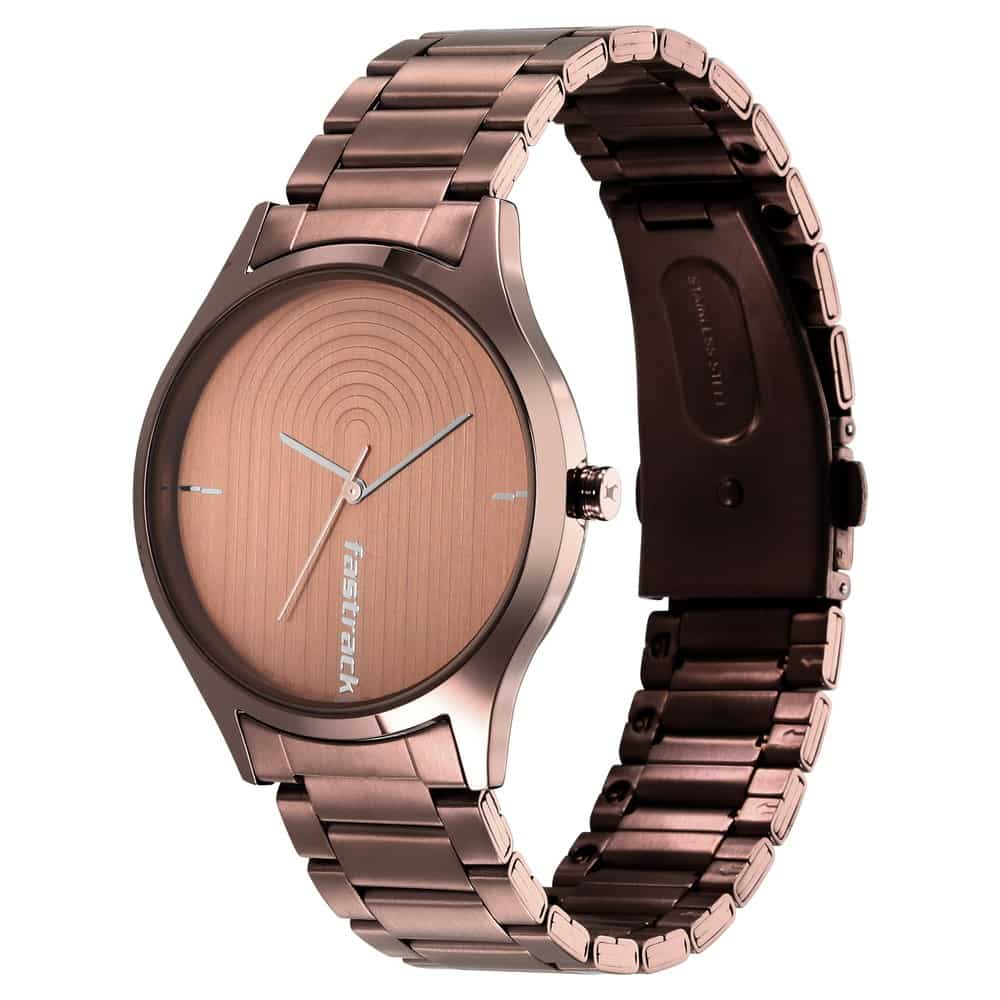 NR3184QM02 STYLE UP BROWN DIAL STAINLESS STEEL STRAP WATCH
