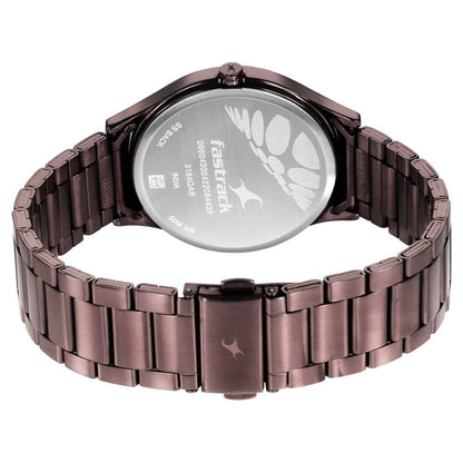 NR3184QM02 STYLE UP BROWN DIAL STAINLESS STEEL STRAP WATCH