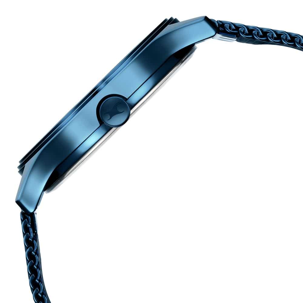 NR3247QM01 STYLE UP BLUE DIAL STAINLESS STEEL STRAP WATCH