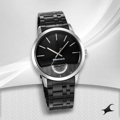 NR3289KM01 OPULENCE GRAY DIAL STAINLESS STEEL STRAP WATCH