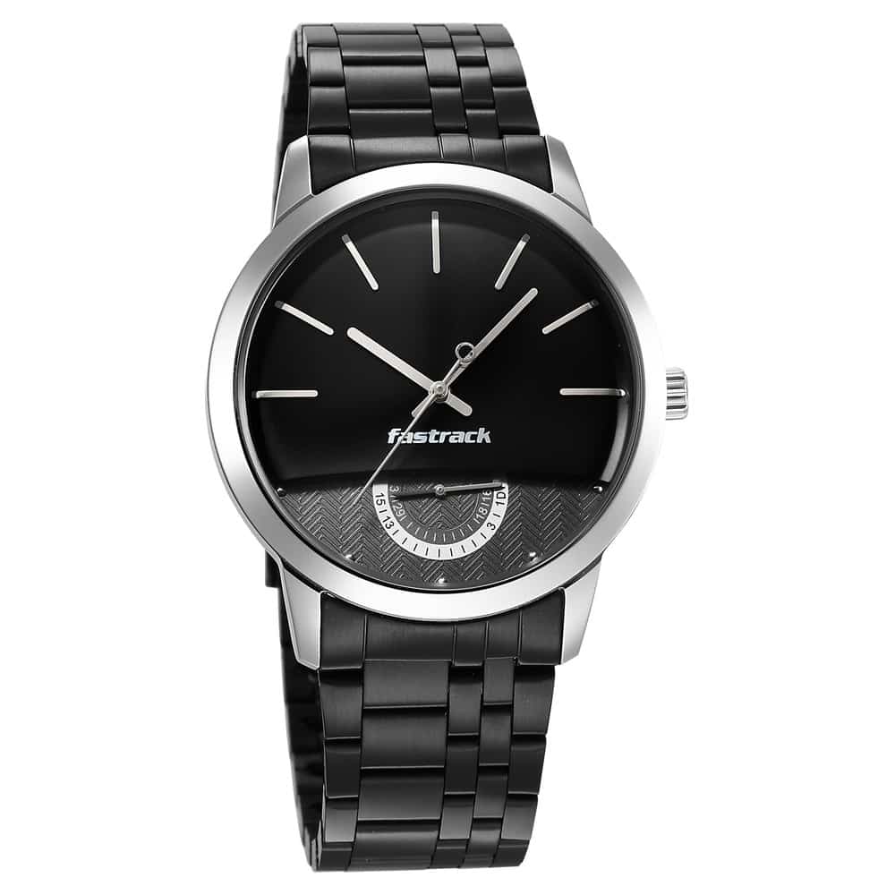 NR3289KM01 OPULENCE GRAY DIAL STAINLESS STEEL STRAP WATCH