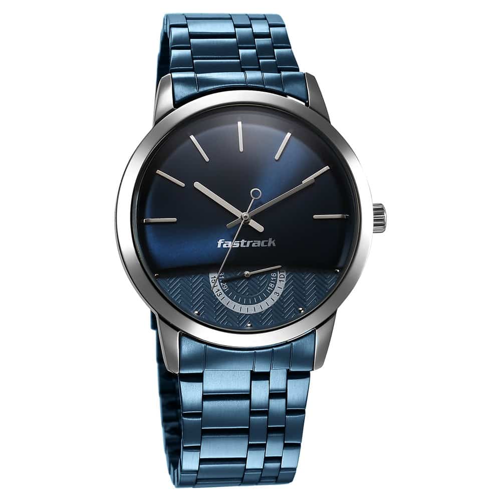 NR3289KM02 OPULENCE BLUE DIAL STAINLESS STEEL STRAP WATCH