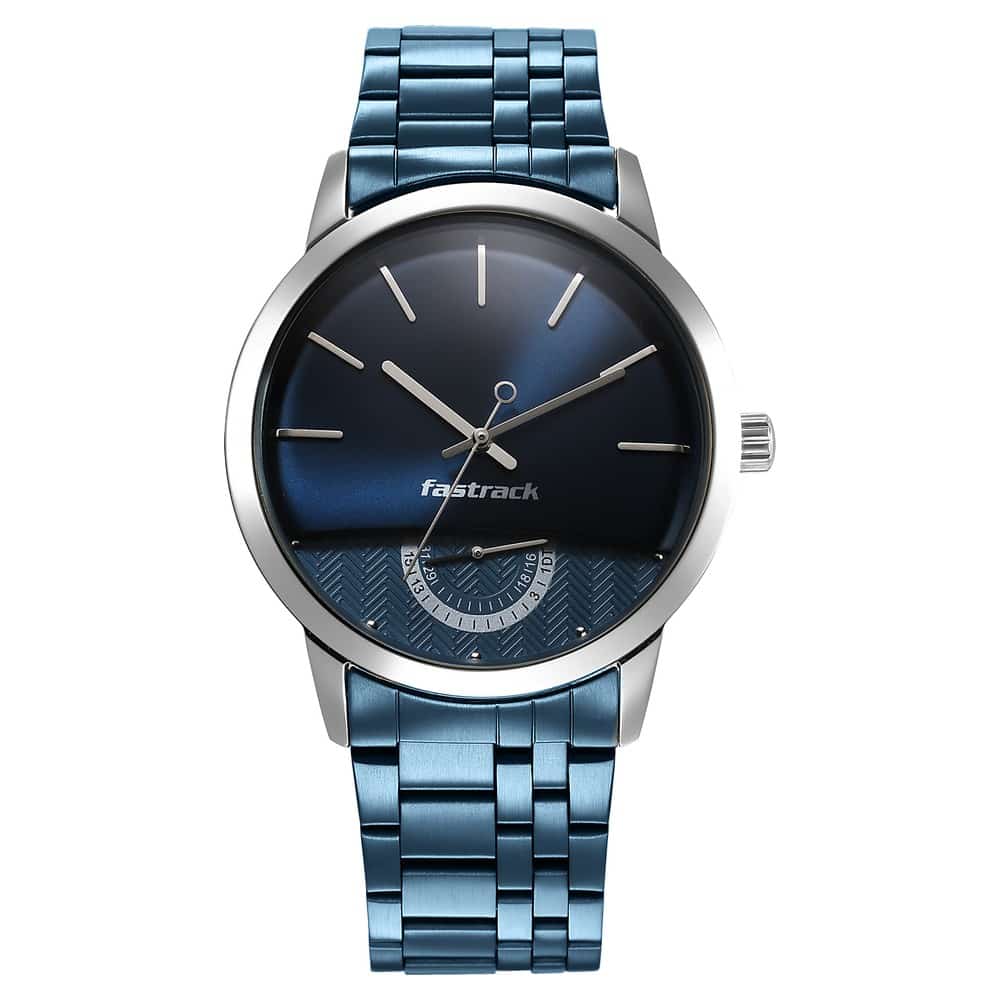 NR3289KM02 OPULENCE BLUE DIAL STAINLESS STEEL STRAP WATCH