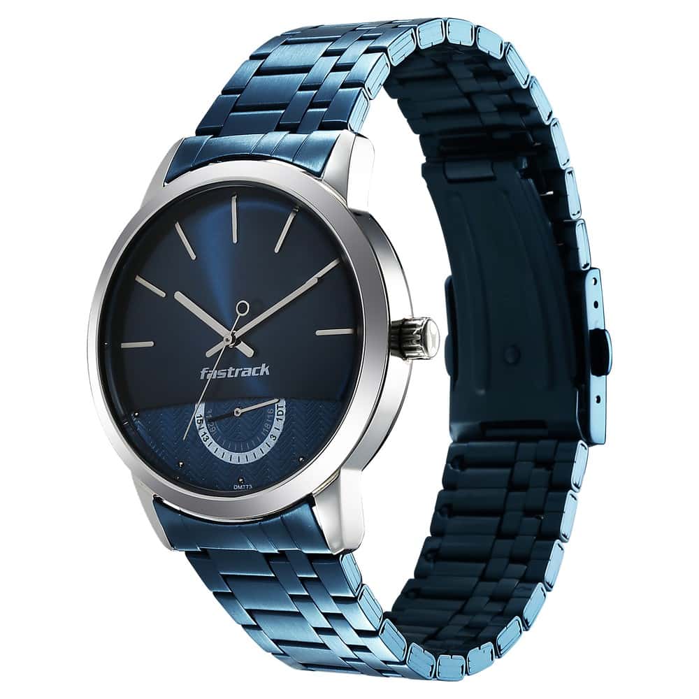 NR3289KM02 OPULENCE BLUE DIAL STAINLESS STEEL STRAP WATCH