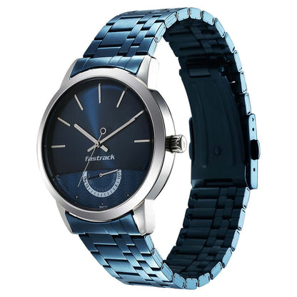 NR3289KM02 OPULENCE BLUE DIAL STAINLESS STEEL STRAP WATCH