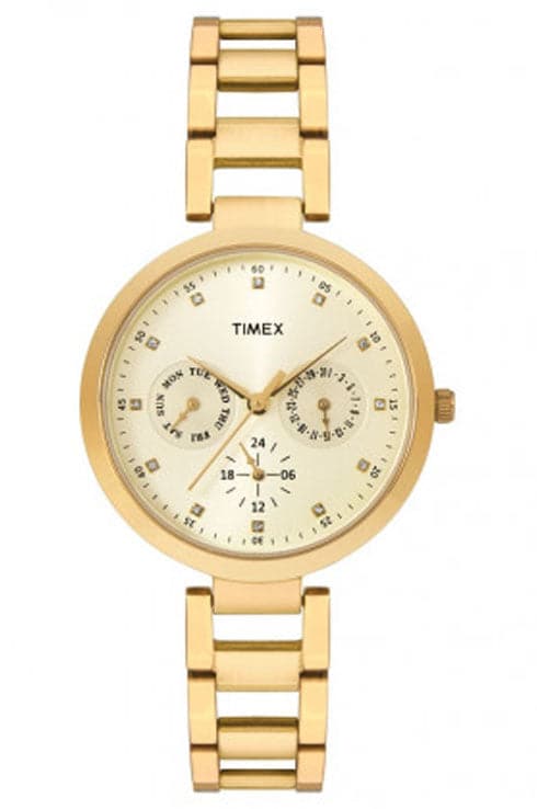 Timex Fashion Champagne Dial Women Watch Tw000X208
