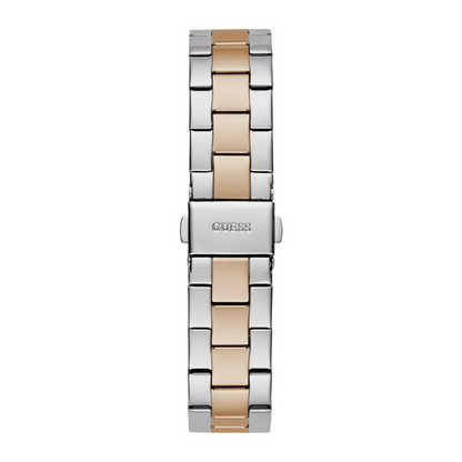 Guess Women's Watch Silver & Rose Gold Tone Case Quartz GW0686L4