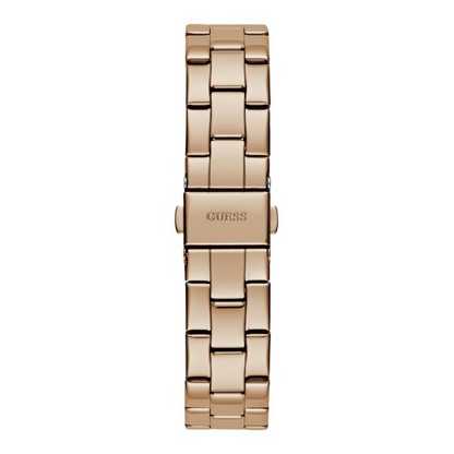 Guess Ladies Watch Wristwatch Tri Plaque Stainless Steel Rose Gold GW0675L3