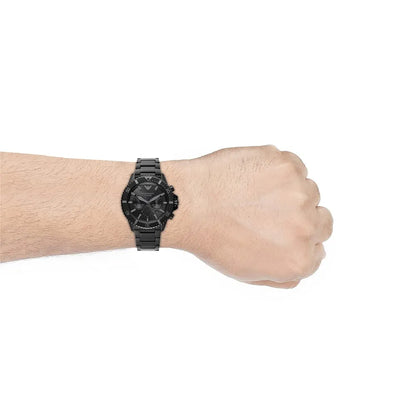 Emporio Armani Stainless Steel Analog Black Dial Men's Watch-Ar11363, Band Color-Black