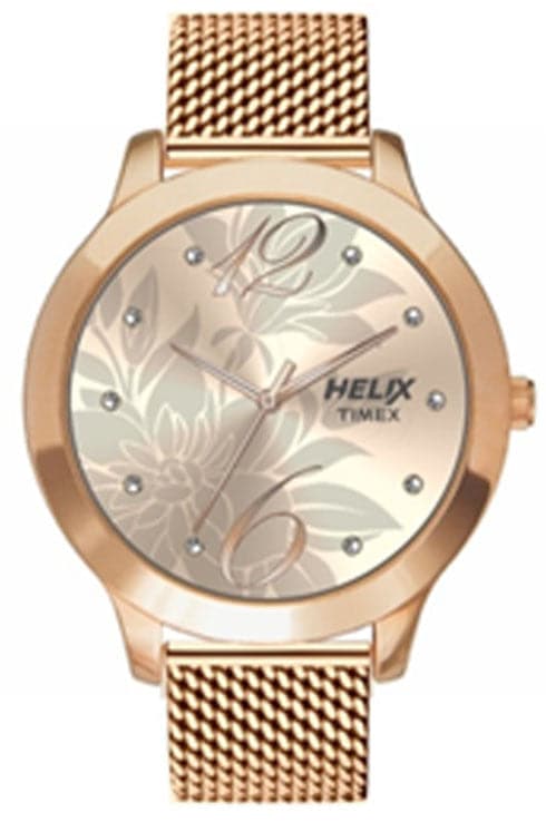 Timex Helix Rose Gold Women Watch Tw022Hl17