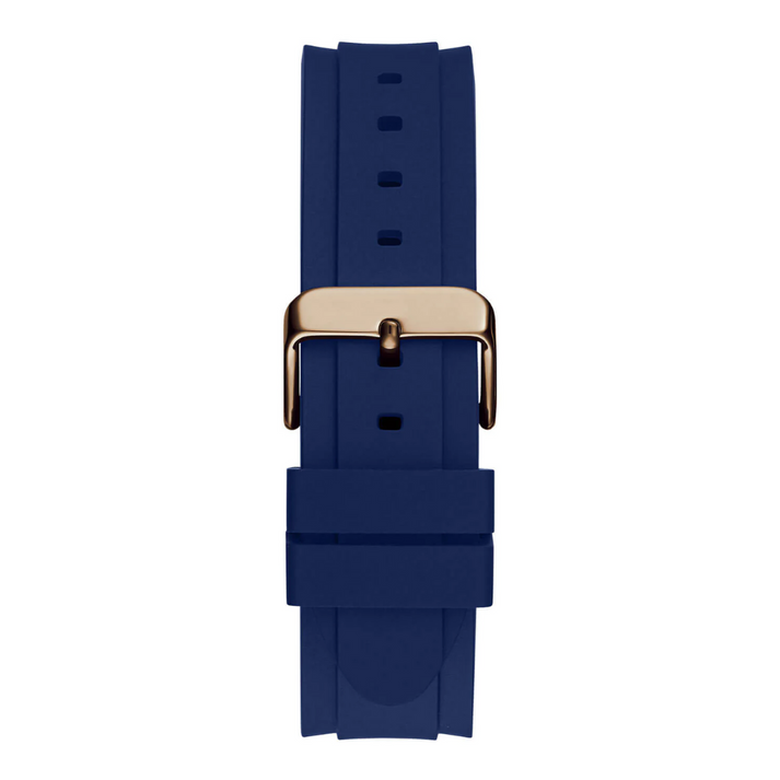 Gold Parker Navy Blue Silicone Watch GW0708G3