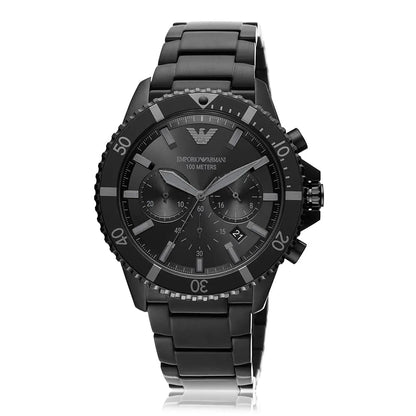 Emporio Armani Stainless Steel Analog Black Dial Men's Watch-Ar11363, Band Color-Black
