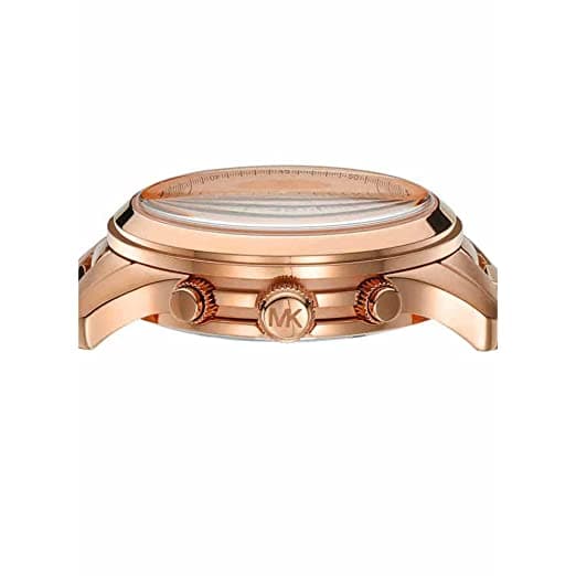 Michael Kors Runway 38 Mm Rose Gold Dial Stainless Steel Chronograph Watch For Women - Mk7324I