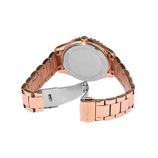 Michael Kors Mens 38 mm Layton White Dial Stainless Steel Analog Watch - MK7297I