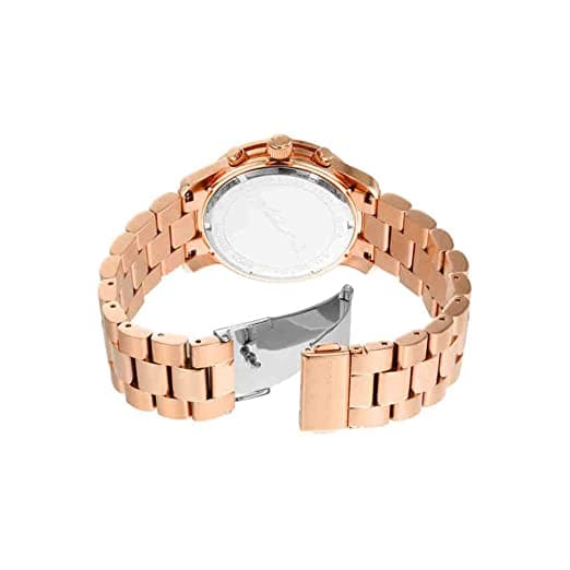 Michael Kors Runway 38 Mm Rose Gold Dial Stainless Steel Chronograph Watch For Women - Mk7324I