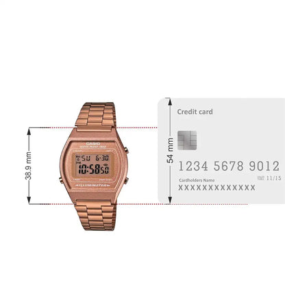 Casio Vintage Series Digital Rose Gold Dial Women's Watch-B640WC-5ADF