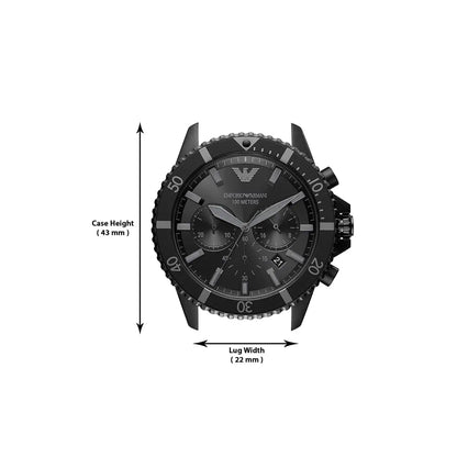 Emporio Armani Stainless Steel Analog Black Dial Men's Watch-Ar11363, Band Color-Black