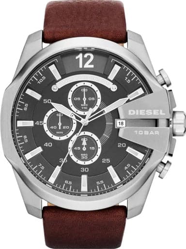 Diesel Mega Chief Brown Leather Men'S Watch Dz4290