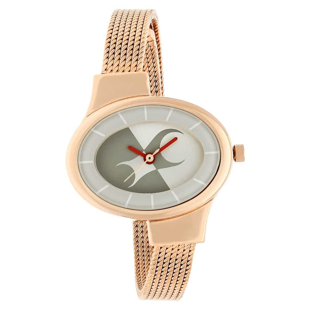 NP6015WM01 SILVER DIAL STAINLESS STEEL STRAP WATCH