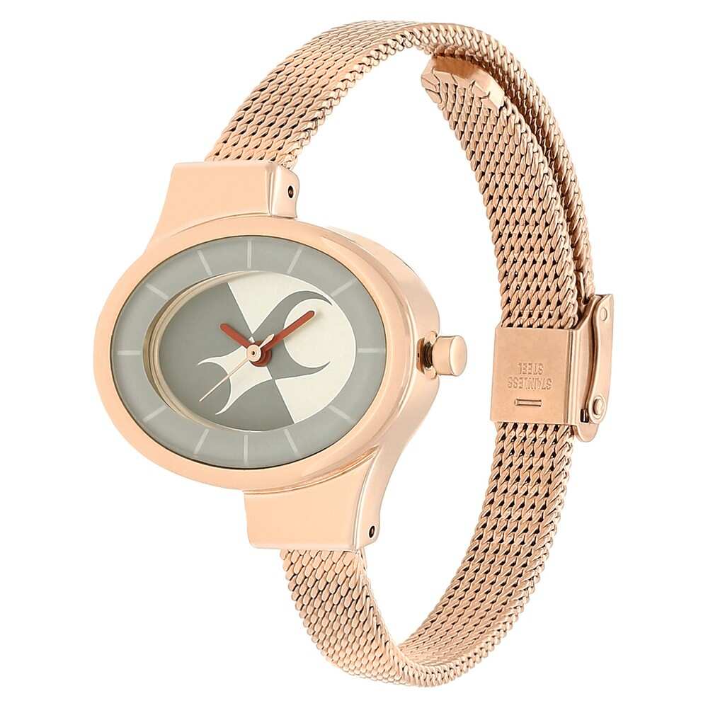 NP6015WM01 SILVER DIAL STAINLESS STEEL STRAP WATCH