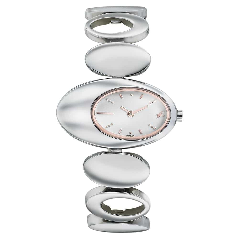 NR6024SM02 WHITE DIAL STAINLESS STEEL STRAP WATCH