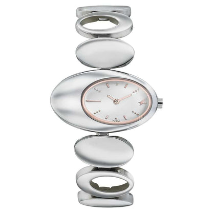 NR6024SM02 WHITE DIAL STAINLESS STEEL STRAP WATCH