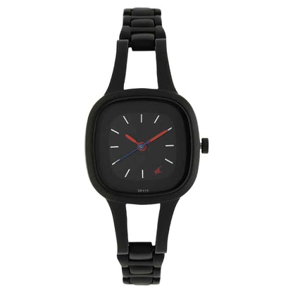 NR6147NM02 BLACK DIAL BLACK METAL STRAP WATCH