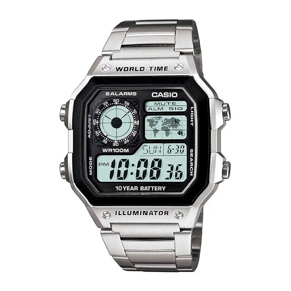 Casio Youth Series Digital Black Dial Men's Watch - AE-1200WHD-1AVDF