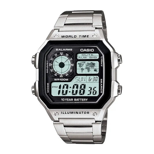 Casio Youth Series Digital Black Dial Men's Watch - AE-1200WHD-1AVDF