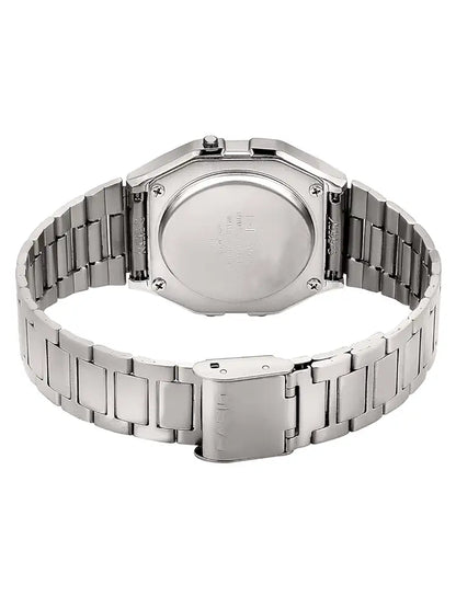 Casio Vintage A-158WA-1Q Digital Grey Dial Unisex Watch Silver Metal Strap 