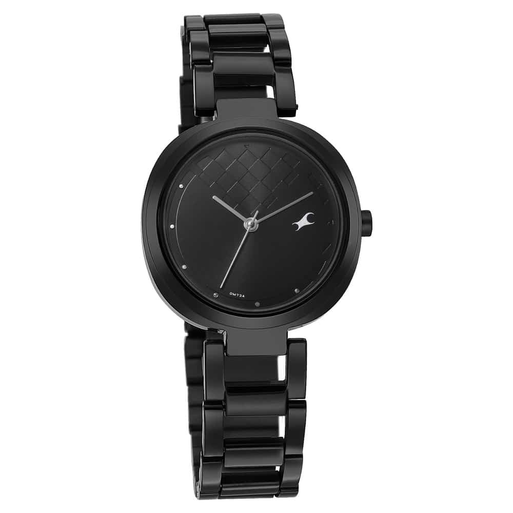 NR6247NM02 STUNNERS BLACK DIAL STAINLESS STEEL STRAP WATCH