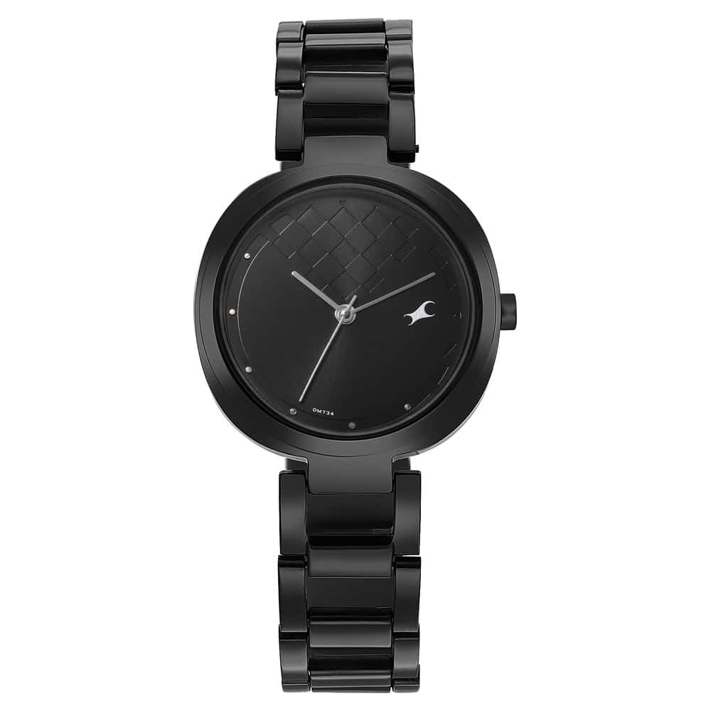 NR6247NM02 STUNNERS BLACK DIAL STAINLESS STEEL STRAP WATCH