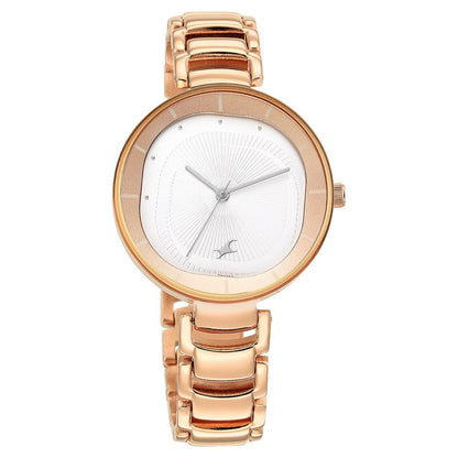 NR6270WM01 STYLE UP SILVER DIAL METAL STRAP WATCH