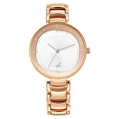 NR6270WM01 STYLE UP SILVER DIAL METAL STRAP WATCH